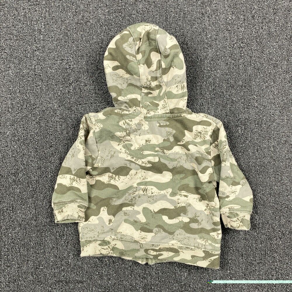 Carhartt Hoodie Full Zip Hooded Sweatshirt Camo Cursive Baby Size 9 Months - Picture 4 of 4